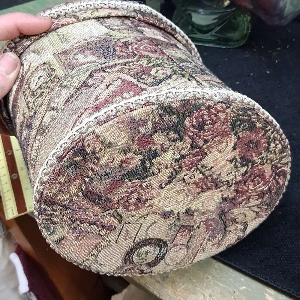 Vintage Tapestry Box, 2‎ Heavenly Heart Plates, & Rose Arrangement